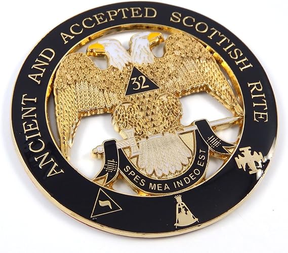 Ancient and Accepted Scottish Rite 32 deg 3" auto Emblem Metal car Decal MAS21