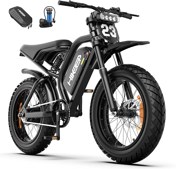 HiKeep K6-Series Electric Bike for Adults, 48V/52 15Ah/15.6Ah/17.5Ah/25Ah/40Ah, Peak 1500W/3000W Electric Bikes, 16/20 Inch All-Terrain Fat Tire Electric Motorcycle, Safety Tested to UL 2849