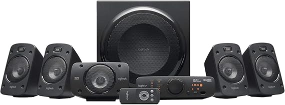 Logitech Z906 5.1 Surround Sound Speaker THX Dolby DTS - Black | Certified, digital audio input, multiple devices setup
