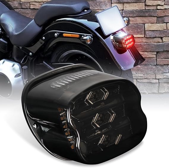 LED Tail Light with Turn Signal Compatible with Harley | 300% Bright Brake Light License plate light,Plug and Play,Fit Road King, Electra Glide Road Glide Softail Sportster Dyna