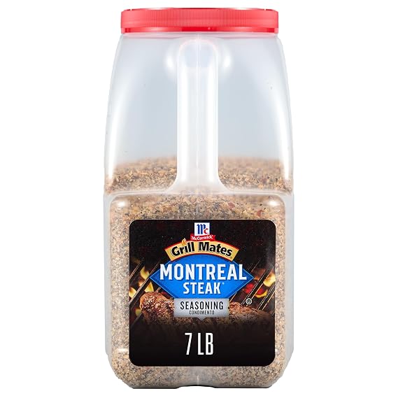 McCormick Grill Mates Montreal Steak Seasoning, 7 lb - One 7 Pound Container Montreal Steak Rub Seasoning, Ideal for Steaks, Ribs, Burgers and Vegetables for a Zesty Flavor
