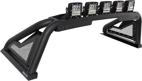 Go Rhino! Sport Bar 2.0 w/Power Actuated Retractable Light Mount | Mild Steel, Textured Black | 915600T | Fits 2015-2022 Chevrolet Colorado & GMC Canyon; 2016-2023 Toyota Tacoma
