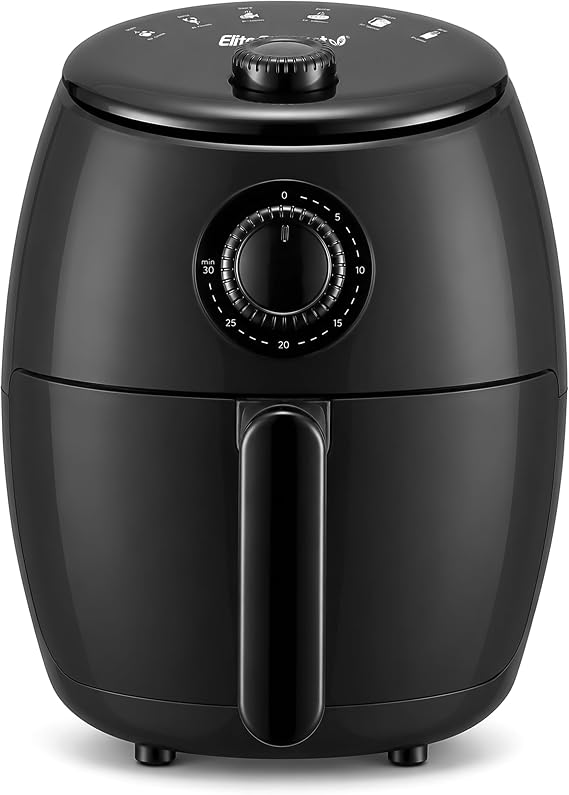 Elite Gourmet 2.1Qt Personal Air Fryer, 1000W, Oil-Less, Compact Design