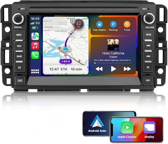 Car Stereo for Chevrolet Buick GMC Sierra Yukon Chevy Silverado Tahoe with Wireless Carplay Andriod Auto Bluetooth GPS Navigation,Android 13 Touch Screen Radio 2G Ram 32G ROM