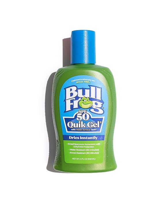 Bullfrog Quik Gel Sunscreen SPF 50 | Oxybenzone & Octinoxate Free | Broad Spectrum Moisturizing UVA/UVB, 5oz...