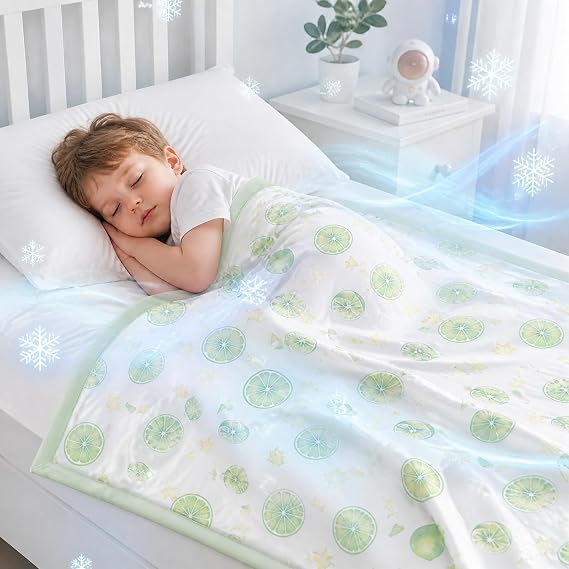 gb Summer Cooling Comforter, 200x150cm (78.7"x59.1"), Green | Cool Silk Blend Blanket, For Hot Sleeper, Lightweight, Machine Washable