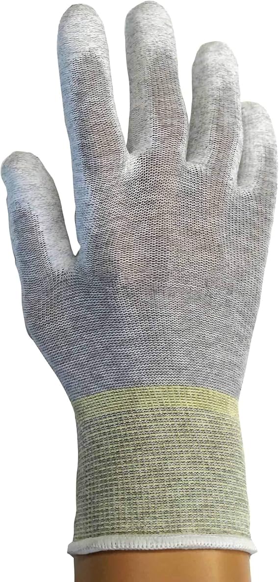 ESD Anti Static Gloves, Coated Options, Nylon and Conductive Carbon For Use In Electronics, Semiconductor