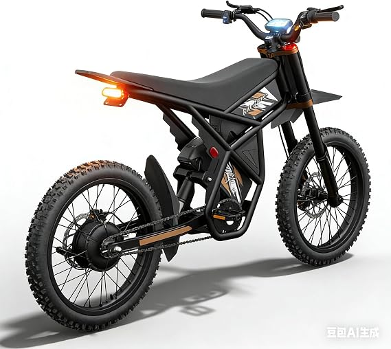 Bootime Riding Times GT73 Pro Electric Dirt Bike for Teens Adults, 3000W Brushless 338Nm Motor 25" Tires UL2849 All Terrain Full Suspension E Bike Off-Road Adventure and Daily Commute