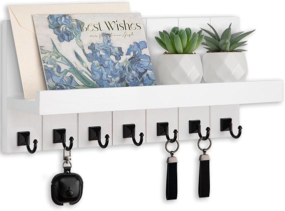 Key Holder for Wall, Decorative Key Holder with Shelf