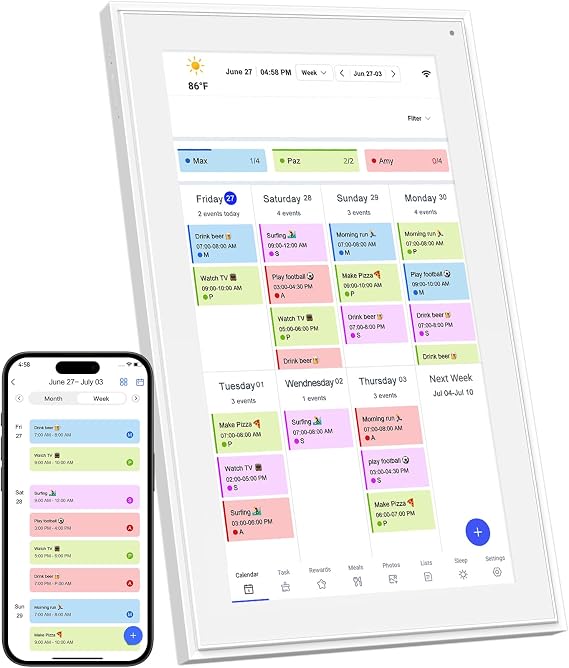 Canupdog 2025-2026 digital Calendar: Efficiently plan and easily manage your home and work schedules, Interactive Display for Family Schedules