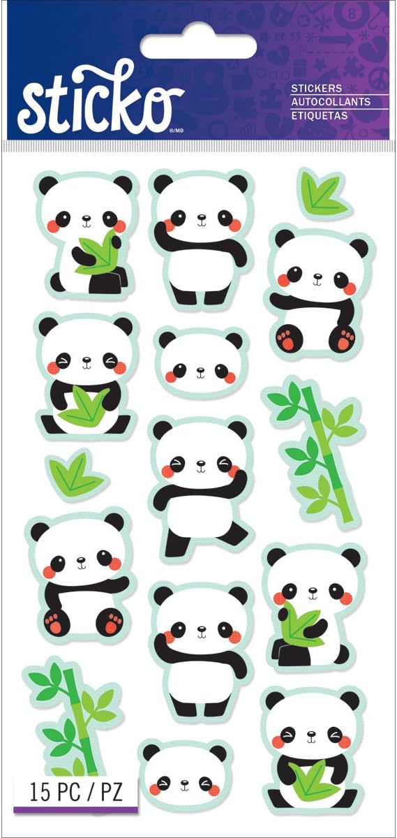 Sticko Sticker Themed-Rolly Polly Panda 52-01276