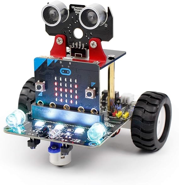 Yahboom Microbit Programming Robot Toy Popular Car Kit DIY STEM Educational Science Toy for Kids Graphic Programming with Microbit V2