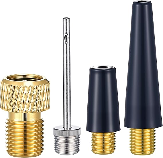 Shappy 4 Pcs Ball Pump Needle Set Needle Inflator Kit for Air Pump Accessories Nozzle Inflator Adapter for Football Basketball Volleyball Swim Ring Balloon Bike
