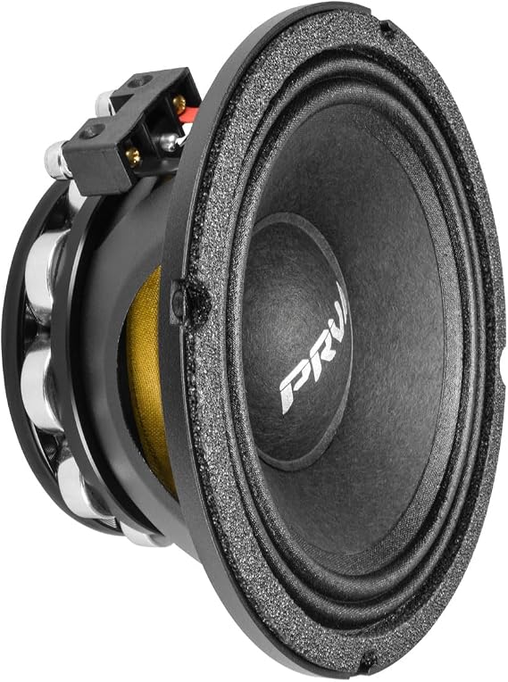 PRV AUDIO 6.5 Inch Midrange Speaker 6MR500-NDY-4 500 Watts 4 Ohm Neodymium Magnet, High Output Loudspeaker for Car Audio & Motorcycle (Single)