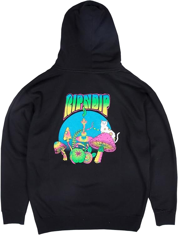 RIPNDIP Psychedelic Hoodie (Black) Large