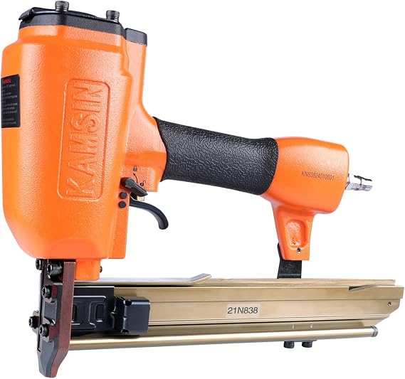 21N838 16 Gauge Heavy Wire Pneumatic Construction Stapler | 7/16'' Crown Air Staple Gun, 3/4" to 1-1/2''(19-38mm) Staples, Lighter Medium Crown Stapler for Sheathing, Roof Decking