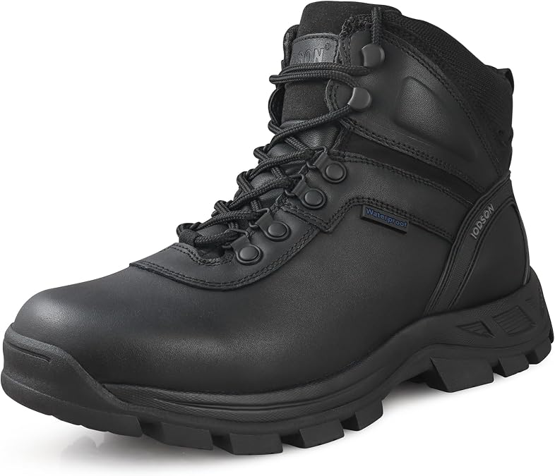 Mens Military Boots Waterproof Tactical Boots Durable Work Boot Duty Boots Anti-Silp Hiking Boots Security Boots Ankle Leather Boots
