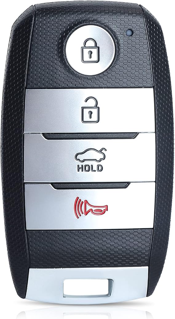 Smart Remote Key Fob Replacement for Kia Optima 2014 2015 4 Buttons FSK 433Mhz ID46 Chip, FCC ID: SY5XMFNA433, Model: SVI-XMFNA433, P/N: 95440-2T500, 95440-4U000