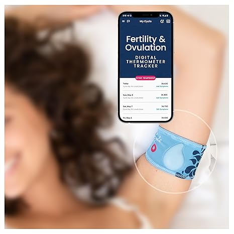 Tempdrop Fertility and Ovulation Tracker Wearable Basal Body Temperature (BBT) Monitoring Sensor and Fertility Charting App Includes Comfortable Armband (L/XL - 12.5-18.5 Inches)