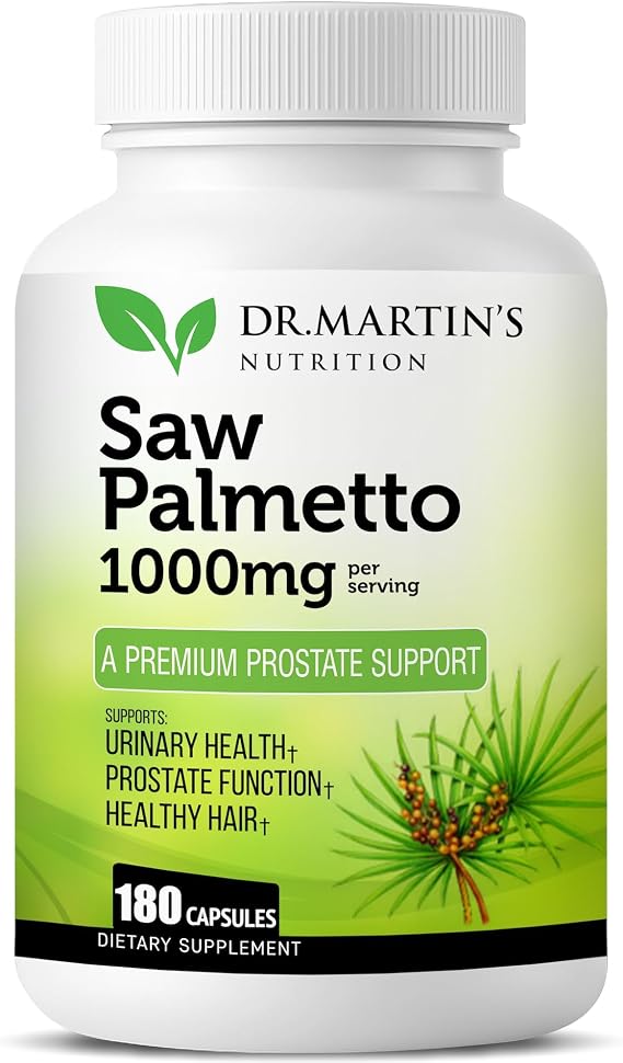 USA Grown Saw Palmetto | 180 Capsules Prostate Health Supplement | Hair Growth for Men & Women | Support to Help Maintain Normal Urination Frequency & Natural DHT Blocker to Help Prevent Hair Loss