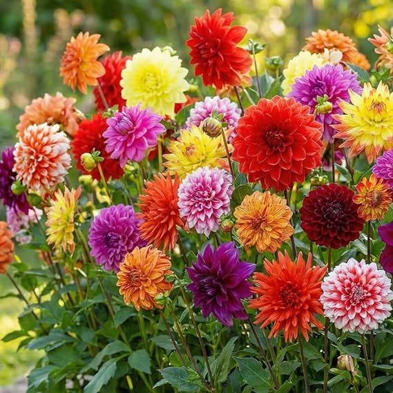 Dahlien Knollen Winterhart - 5 Zwiebeln - Cut Flower Kollektion Blumenzwiebeln - Echte Pflanzen aus Holland - Für Garten Töpfe und Balkon (kein Samen nicht künstlich)
