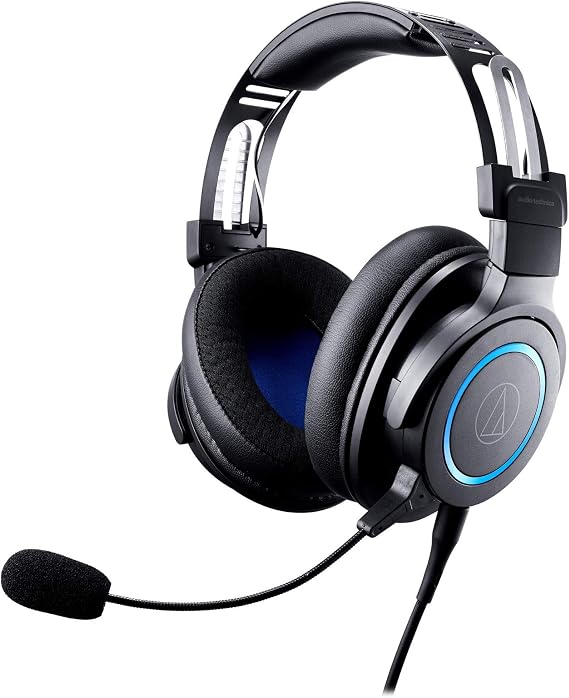 Audio-Technica ATH-G1 Premium Gaming Headset for PS5, Xbox Series X, Laptops, and PCs, with 3.5 mm Wired Connection, Detachable Mic, Black