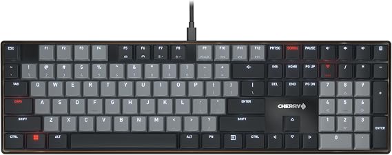 Cherry KC 500 MX LP Mechanical Low Profile Keyboard | Slim Design | White Lighting | PBT Key Cap MX LP 2.0 Switch