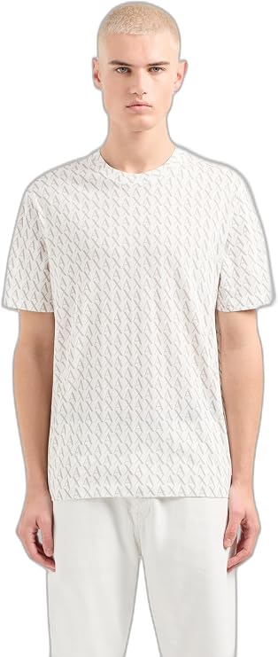 Armani Exchange Mens Regular Fit All Over Print Graphic Tee