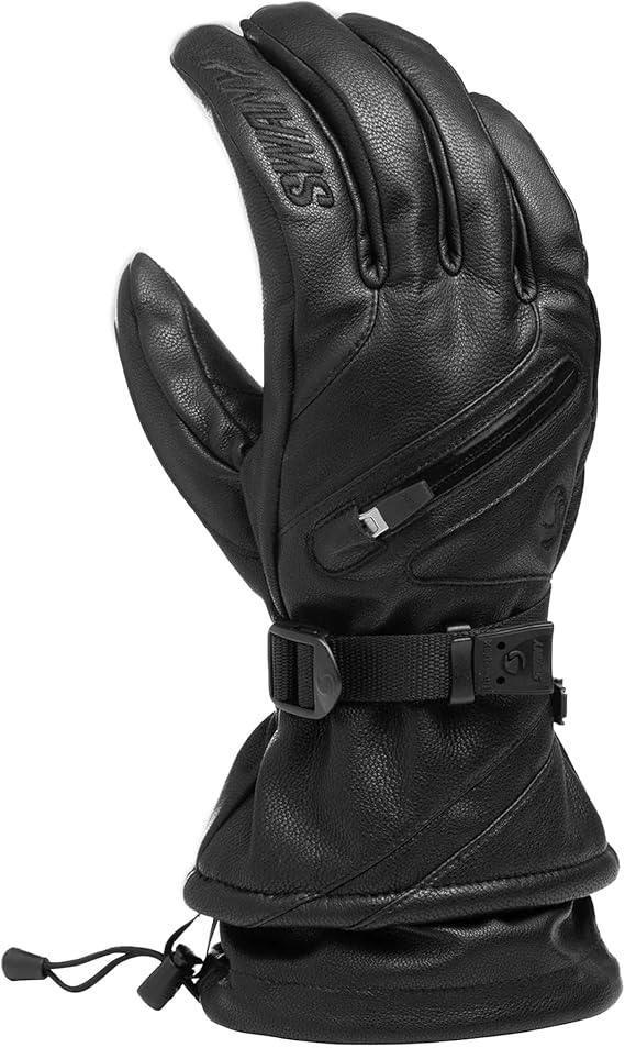 Swany Men's X-Cell 2.1 Sports Moisture-Wicking Quick-Drying Warm Durable Flexible Leather Winter Gloves