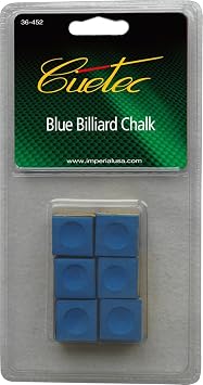 Cuetec Billiard/Pool Cue Chalk, 6 Cubes