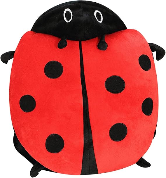 Wearable Pillow Ladybug Plush Costume, 39-Inch Giant Ladybug Stuffed Animal with Soft Plush Pillow for Kids and Adults