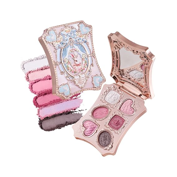 Flower Knows Bunny Garden 6-Color Makeup Palette, Berry Pink