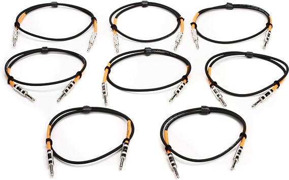 Pro Co BP-3, 8-Pack Excellines Balanced Patch Cable - 3 Feet
