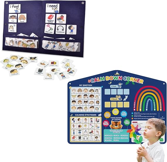 CHEFAN Feelings Chart and Calm Down Corner Set