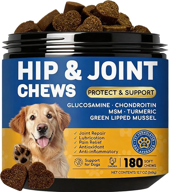 Dog Joint Supplement, Mobility Support, 180 Chews