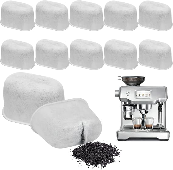 12 Pack Water Filter Inserts for Ninja Luxe Cafe Accessories, Replacement Activated Caborn Coffee Machine Accessories Compatible with Ninja Luxe Café Premier Espresso Machine