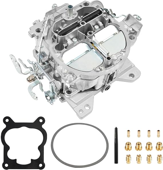 4 Barrel Carburetor Replacement for Rochester Quadrajet 1901R 1901-GG 4MV 750 CFM 4BBL Compatible with Chevy 350 454 327 396 400 427 V8 Engines GMC Trucks 1966-1973 Corvettes 1975-1979 Manual Choke