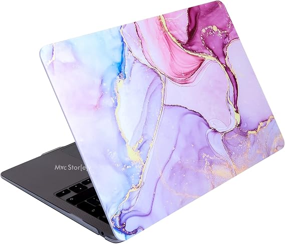 McStorey MacBook Air 13.3 İnç Kılıf A1932 A2179 A2337 M1 Uyumlu Hard Case Sert Koruyucu Kapak Premium Desenli İnce Hafif Laptop Kılıfı - Lavanta Düşü