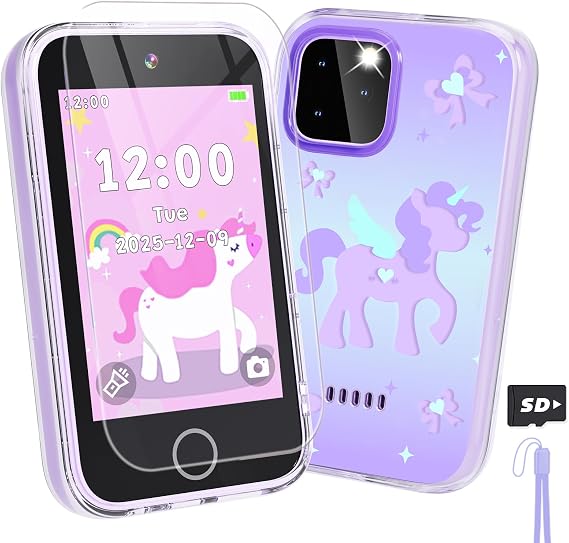 Kids Smart Phone for Girls,Toddler Christmas Birthday Gifts 3 4 5 6 7 8 Year Old Girl, 3.5 Inch Touchscreen Kids Phone Learning Toys for kid Ages 3-8,Dual Camera,Music Player,Puzzle Game,Habit Tracker