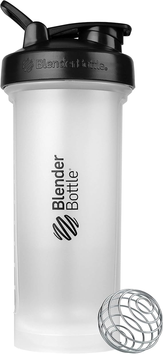 BlenderBottle Classic V2 Plastic Shaker Bottle 45 oz Clear/Black