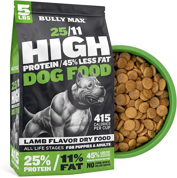 Bully Max 25/11 High Protein Lamb Dog Food, 415 Cal/Cup, 5 lb Bag