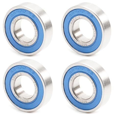 S6900RS Bearing 10x22x6mm 440C Stainless Steel S6900-2RS Stainless Steel Ball Bearings ABEC-3 Rubber Sealed Pick of 4PCS