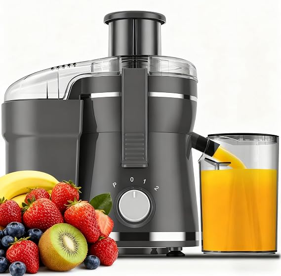 Juicer Machine, 500W Centrifugal Juicer Extractor, 304 Stainless Steel Grinding Net
