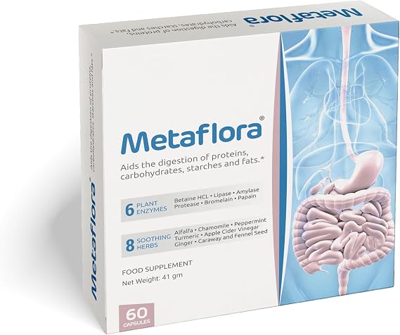 3-in-1 Complete Digestive Enzymes & Probiotics Supplement | 60 Capsules | High-Strength Blend for Bloating, Gas & Gut Health | Aids Nutrient Absorption