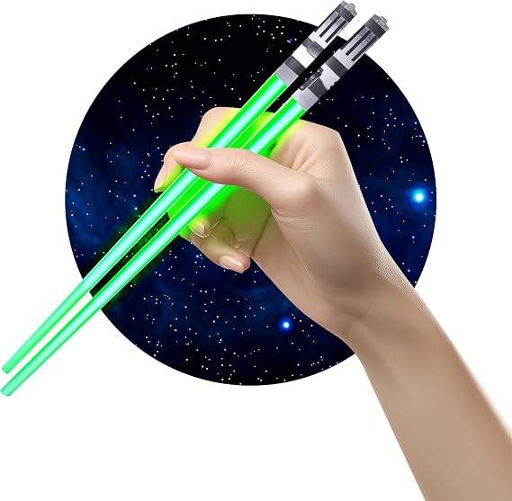 Sabers Chop Lightsaber Led Light Up Chopsticks 1 Pair Skywalker Green