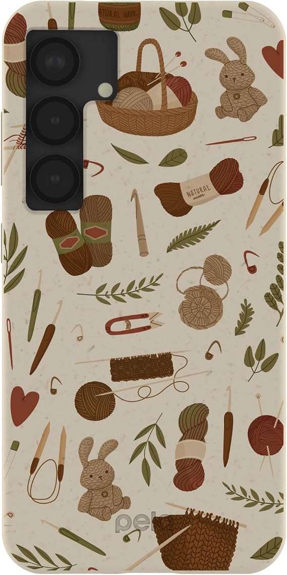 Pela | Phone Case Compatible with Samsung Galaxy S25 | Winter Collection | Supports Wireless Charging | Cute Eco Friendly | LFog Cozy Knit