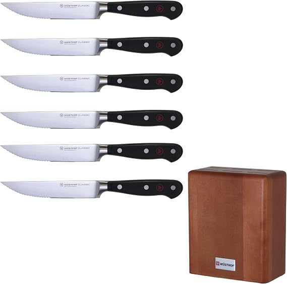 Wusthof Classic 6-Piece Steakhouse Knife Set,Black