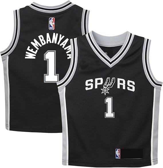 Outerstuff Victor Wembanyama San Antonio Spurs Black Icon Edition Player Jersey, Infants 12-24 Months