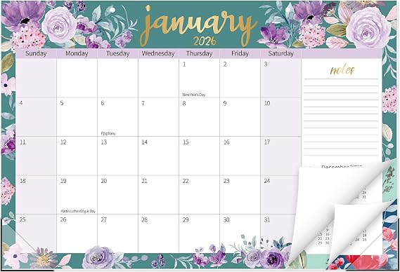 Guasslee Desk Calendar 2026, Large Desk Top Calendar 2026, 18-Month Wall Calendar From Jan. 2026 to Jun. 2027 With To-Do List, Notes For Office Home Teacher Planning, 17" x 11.5"
