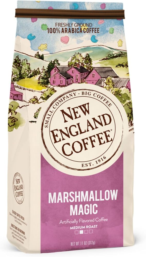 New England Coffee Marshmallow Magic Ground Coffee 11oz (Pack of 1)